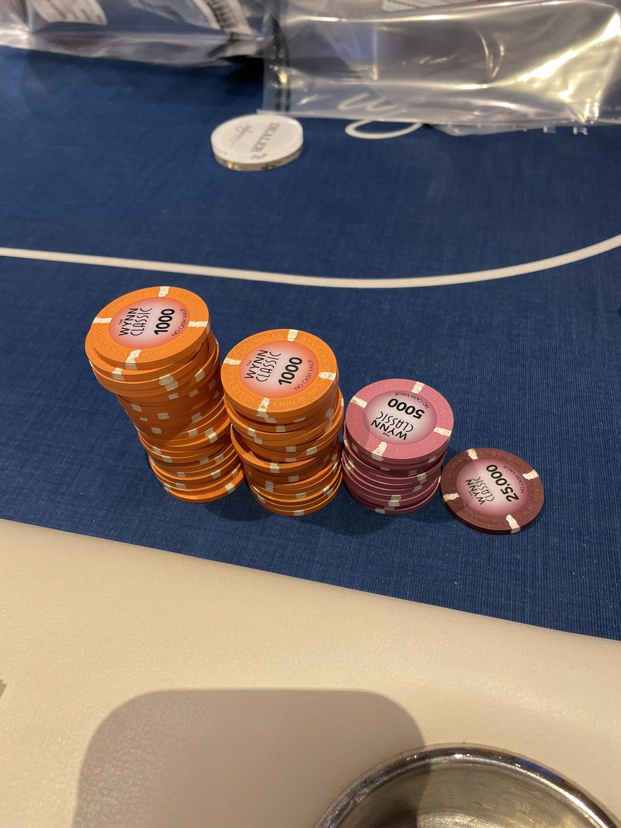 Vegas for <a href="/WSOP/">WSOP - World Series of Poker</a> 
Horses are fun
Poker is a grind
Onto day 2 Friday for the $3,500$ Wynn event
🍀