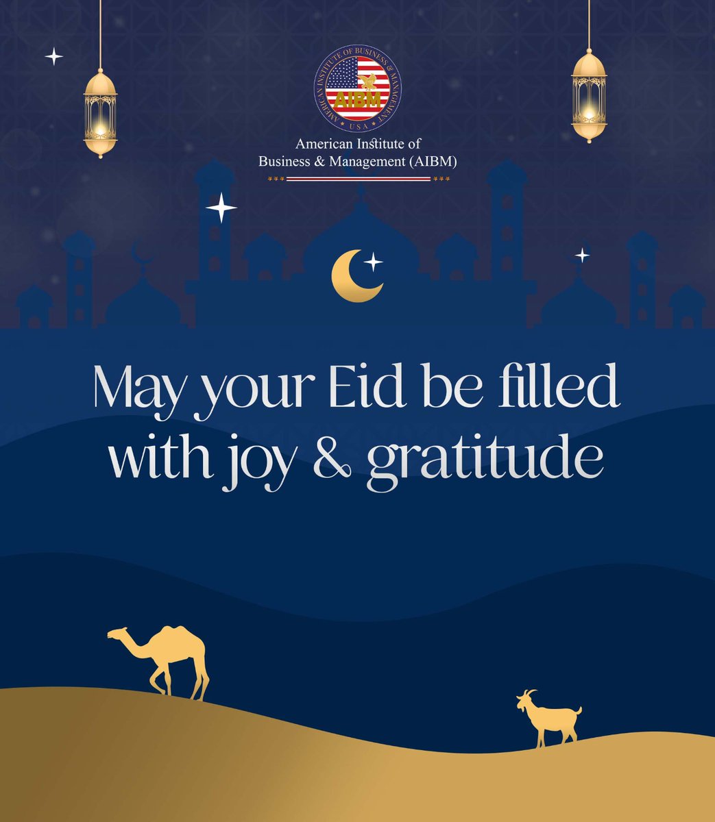 AmericanInsti20's tweet image. May the happiness of Eid al-Adha fill your hearts and may you gather many beautiful memories in unity and togetherness.
Wishing you a blessed Eid!

#EidAlAdha #AIBM #EidMubarak
