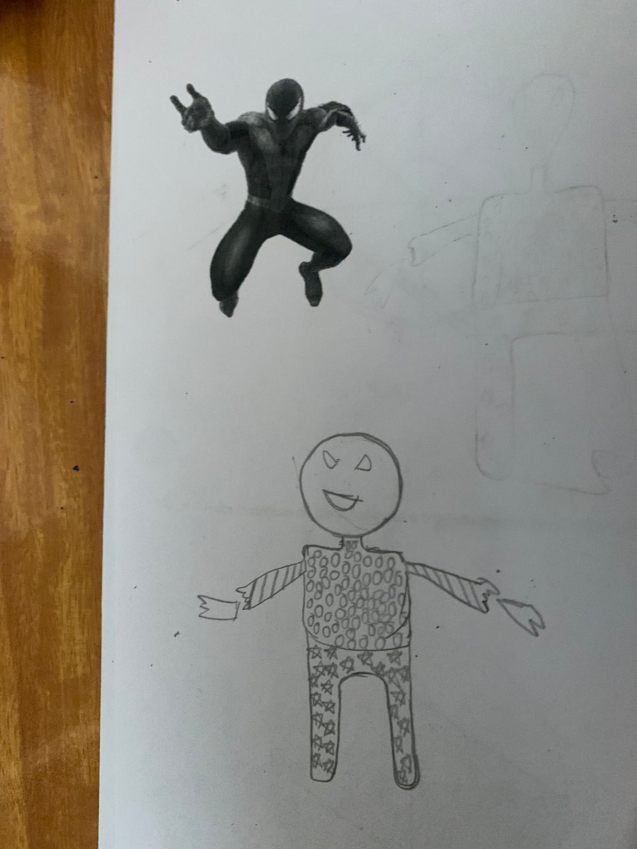 carmen_moozos's tweet photo. cuando me pongo nerviosa antes de hacer un examen pienso que mi hermano( 3ro de la ESO) hizo esto en un examen de plástica, y se me pasa. https://t.co/NEb1Ix0aCK