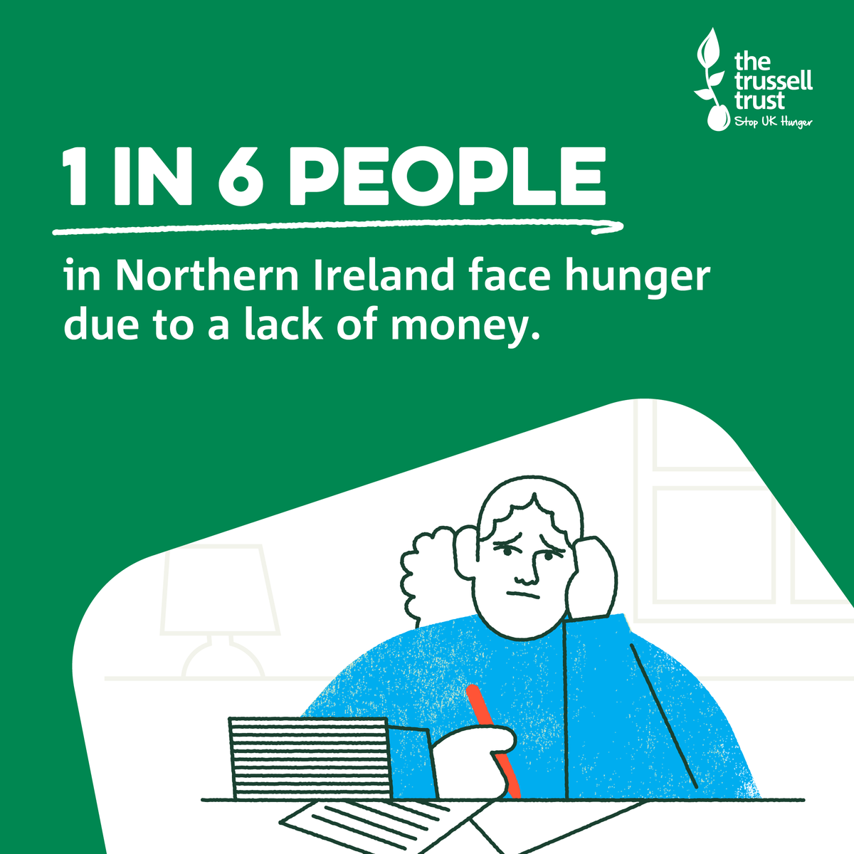 Our Hunger in Northern Ireland report released today finds that one in six people face hunger across NI, with women, disabled people, carers, parents, among groups disproportionately at risk.

Read our report here ➡️ bit.ly/3r6zag1
#HungerinNI