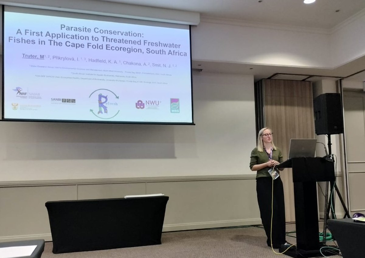 Hannes Erasmus🇿🇦🇩🇪 (@hanneserasmus11) on Twitter photo Dr <a href="/TruterMarliese/">Marliese Truter</a> started day 2 of the <a href="/SASAqS_society/">Southern African Society of Aquatic Scientists</a> #conference with #parasiteconservation on threatened freshwater fishes in the Cape Fold Ecoregion. <a href="/NWU_WRG/">NWU_WRG</a> <a href="/NWU_UESM/">NWU Unit for Environmental Sciences and Management</a> <a href="/SAIAB_REFRESH/">REFRESH Project</a> <a href="/NRF_SAIAB/">SAIAB</a> <a href="/NicoJSmit1/">Nico J Smit</a> <a href="/KerryAHadfield/">Kerry Hadfield Malherbe</a> <a href="/chakona_albert/">Albert Chakona</a> #SASAqS2023 #aquatic_science Dr <a href="/TruterMarliese/">Marliese Truter</a> started day 2 of the <a href="/SASAqS_society/">Southern African Society of Aquatic Scientists</a> #conference with #parasiteconservation on threatened freshwater fishes in the Cape Fold Ecoregion. <a href="/NWU_WRG/">NWU_WRG</a> <a href="/NWU_UESM/">NWU Unit for Environmental Sciences and Management</a> <a href="/SAIAB_REFRESH/">REFRESH Project</a> <a href="/NRF_SAIAB/">SAIAB</a> <a href="/NicoJSmit1/">Nico J Smit</a> <a href="/KerryAHadfield/">Kerry Hadfield Malherbe</a> <a href="/chakona_albert/">Albert Chakona</a> #SASAqS2023 #aquatic_science