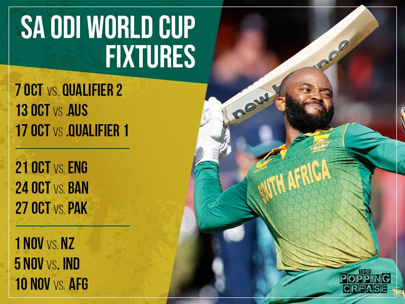 Make a note of South Africa's #CWC23 fixtures It's getting real!
