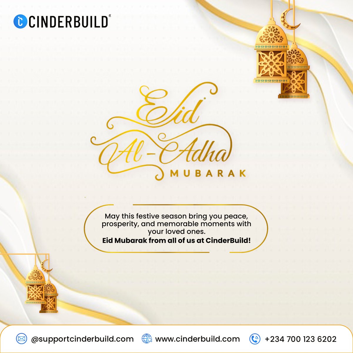 CinderBuild's tweet photo. Eid Mubarak! Wishing you a joyous and blessed celebration filled with love and happiness. https://t.co/jydcGTiPer