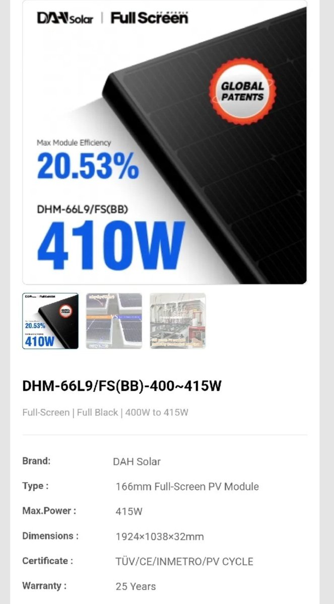 mshbuzz's tweet photo. DAH All Black 410w Solar Panels available only £119 plus Vat , discounts for multiple sales.  Modern , Sleek , Stylish with great Efficiency  , message me for more info #solarenergy https://t.co/FFE5PctxtF