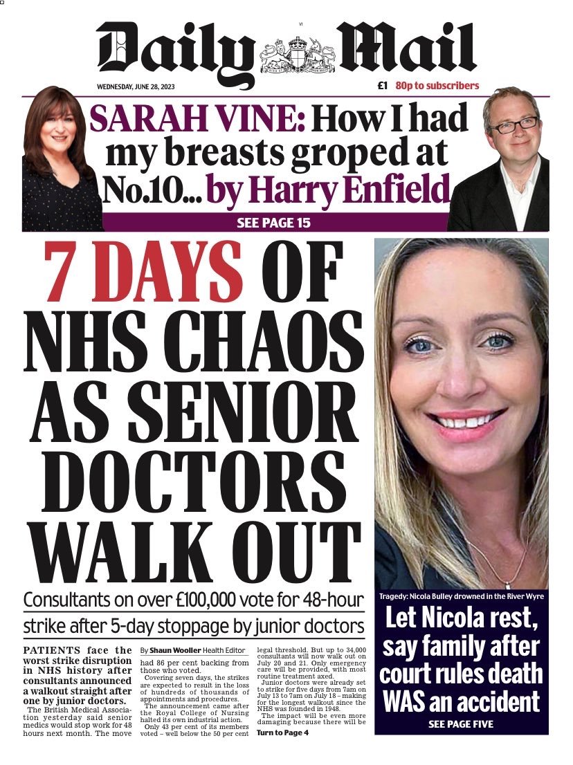 The Daily Mail going hard on the fact consultants earn £100k a year to *check notes* save lives. 

The same Daily Mail reported to be paying disgraced former PM Johnson £1m a year for *checks notes* one short column a week about being fat.

#KayBurley
#BBCBreakfast 
#ToriesOut356