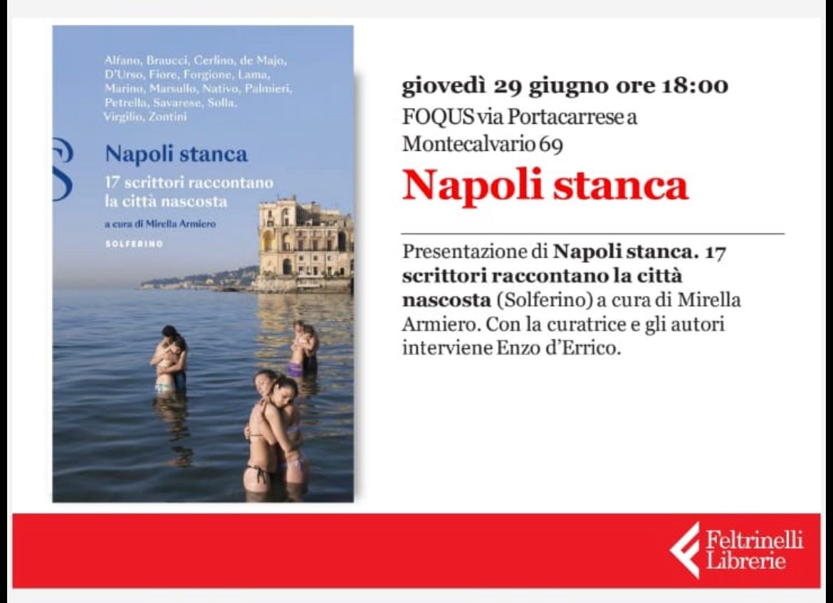 Prima tappa casalinga per #napolistanca.
Domani alle 18 da <a href="/FoqusNapoli/">Foqus Napoli</a>, con Enzo d'Errico e con l'instancabile <a href="/MirellaArmiero/">MArmiero</a>.
Grazie sempre. ❤️