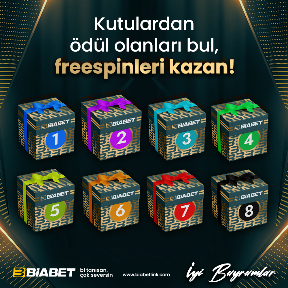 Biabet'te Bayram Etkinliği 🐑⚡

Görseldeki kutuların 4 tanesinde sürpriz ödüller var. Sadece birini seç!🫵

Sence ödüller hangi kutuda gizli?🤔

👉RT yap 3 kişiyi etiketle  
👉Form açıklamasındaki tüm hesapları takip et    

‼️Etkinlik formunu doldur: l24.im/KRMGWJ