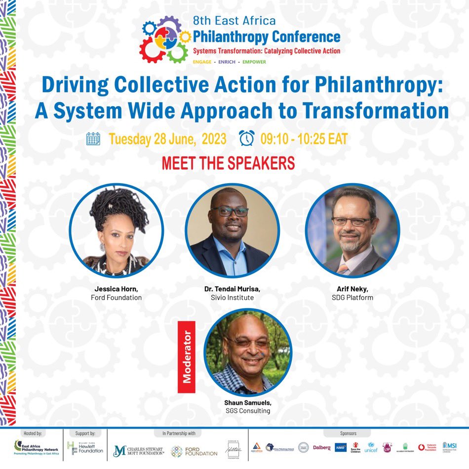 We are on with the first plenary session which focuses on “Driving Collective Action for Philanthropy: A System Wide Approach to Transformation
#8thEAPC