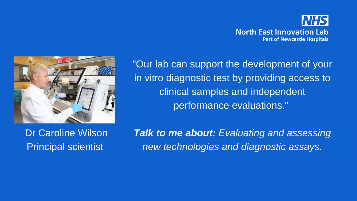 We are at Biofocus  today!🙂 

Our principal scientist Dr Caroline Wilson is at the conference at @newcastlehelix . Caroline will be manning the @DiagnosticsNE stand, alongside our @AHSN_NENC colleagues 👇👇

Drop by and learn about us and our partners in @novopathNCL.