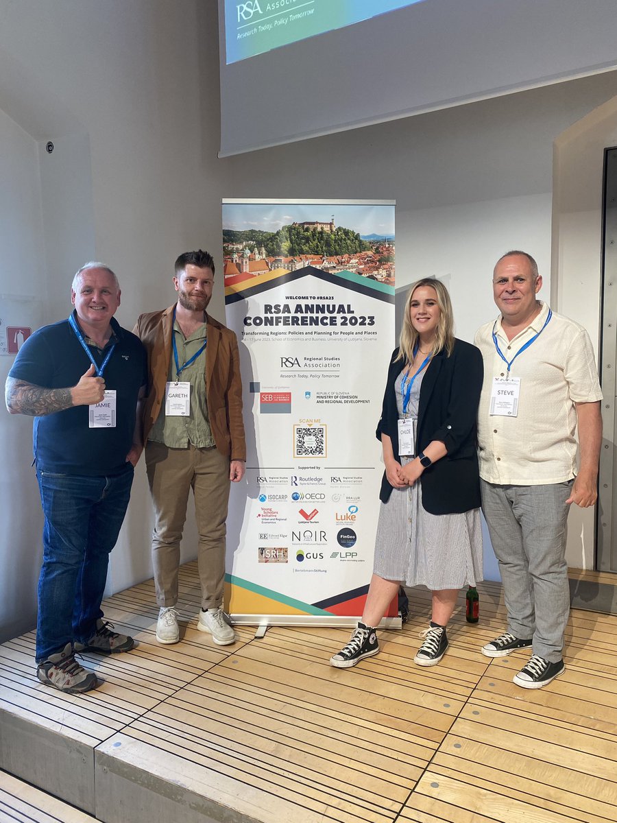 📣 New news story 📰 

The centre recently funded a group of IPM researchers to travel to Ljubljana for the #RSA2023 Conference to chair six sessions, present place research &amp; lead a cultural walking tour 🗣️

Read about their conferences activities here 👉 mmu.ac.uk/news-and-event…