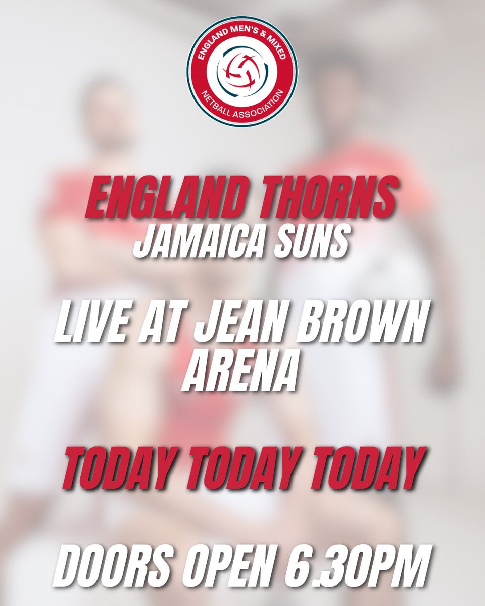 England Men's & Mixed Netball Association - EMMNA (@englandmmna) on Twitter photo Weโve been waiting months to say this!
IT IS GAME DAY ๐๐ฅ
Game 01 of our inaugural international home series is finally here โค๏ธ
๐๏ธ Get the last few tickets at Englandmmna.com and be a part of history with us ๐ด๓ ง๓ ข๓ ฅ๓ ฎ๓ ง๓ ฟ
๐๏ธ Jean Brown Arena, Redbridge
๐ช6.30pm
๐ FCP 7.45pm Weโve been waiting months to say this!
IT IS GAME DAY ๐๐ฅ
Game 01 of our inaugural international home series is finally here โค๏ธ
๐๏ธ Get the last few tickets at Englandmmna.com and be a part of history with us ๐ด๓ ง๓ ข๓ ฅ๓ ฎ๓ ง๓ ฟ
๐๏ธ Jean Brown Arena, Redbridge
๐ช6.30pm
๐ FCP 7.45pm