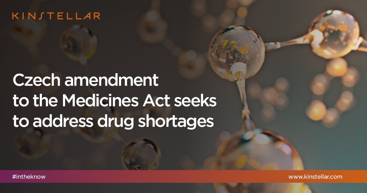 📢 🇨🇿 The government has approved an amendment to the #Medicines Act to address drug shortages.  kinstellar.com/news-and-insig…