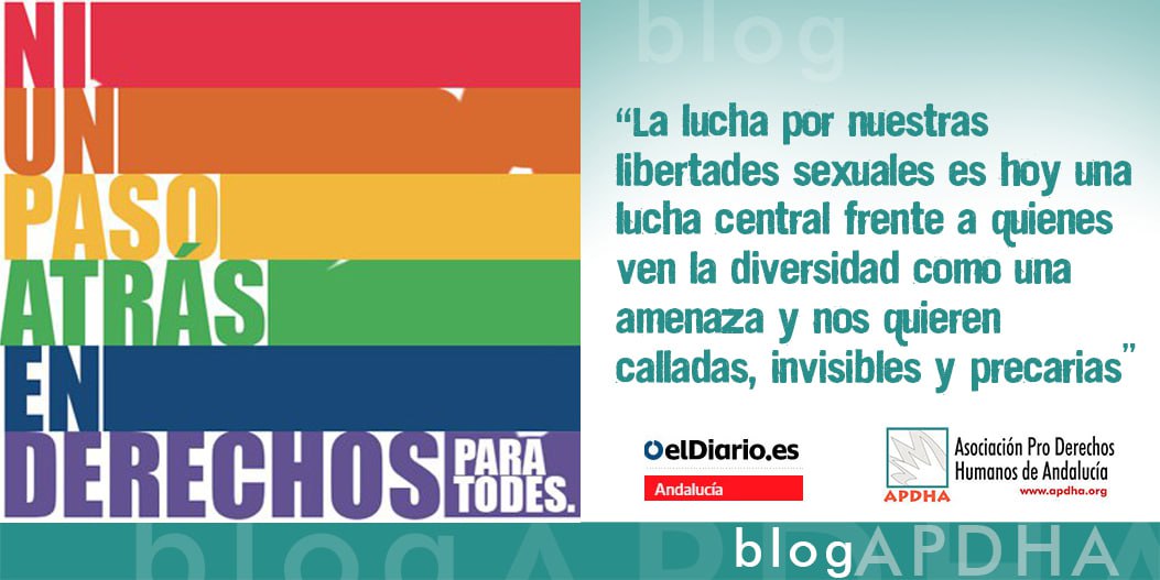 ✍️ 'Por un orgullo crítico, diverso y pro derechos', un artículo imprescindible de Patricia Amaya Silva para este #28J: 'La lucha por nuestras libertades sexuales es hoy una lucha central frente a quienes ven la diversidad como una amenaza' eldiario.es/andalucia/el-b…