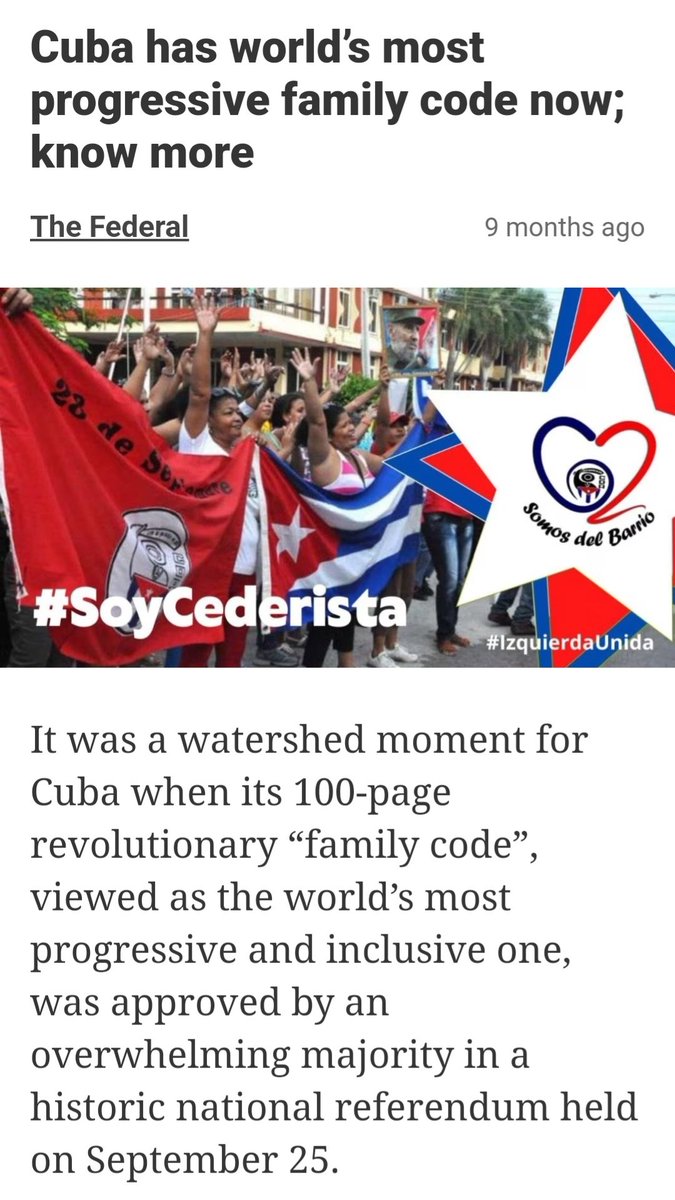 Current-day Cuba is WAY better at LGBTQ+ rights than the US, UK, etc.