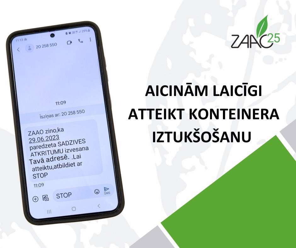 zaao_lv's tweet image. ☀️ Vasara ir atvaļinājumu laiks! 

♻️ Pa vidu jaukajiem notikumiem atceries par konteinera iztukšošanu! Ja nav nepieciešams to iztukšot, atsaki! Par savlaicīgi atteiktu pakalpojumu maksa netiek piemērota! 
Kā atteikt izvešanu vai pieteikt papildu ➡️ zaao.lv/aicinam-laicig…

#ZAAO