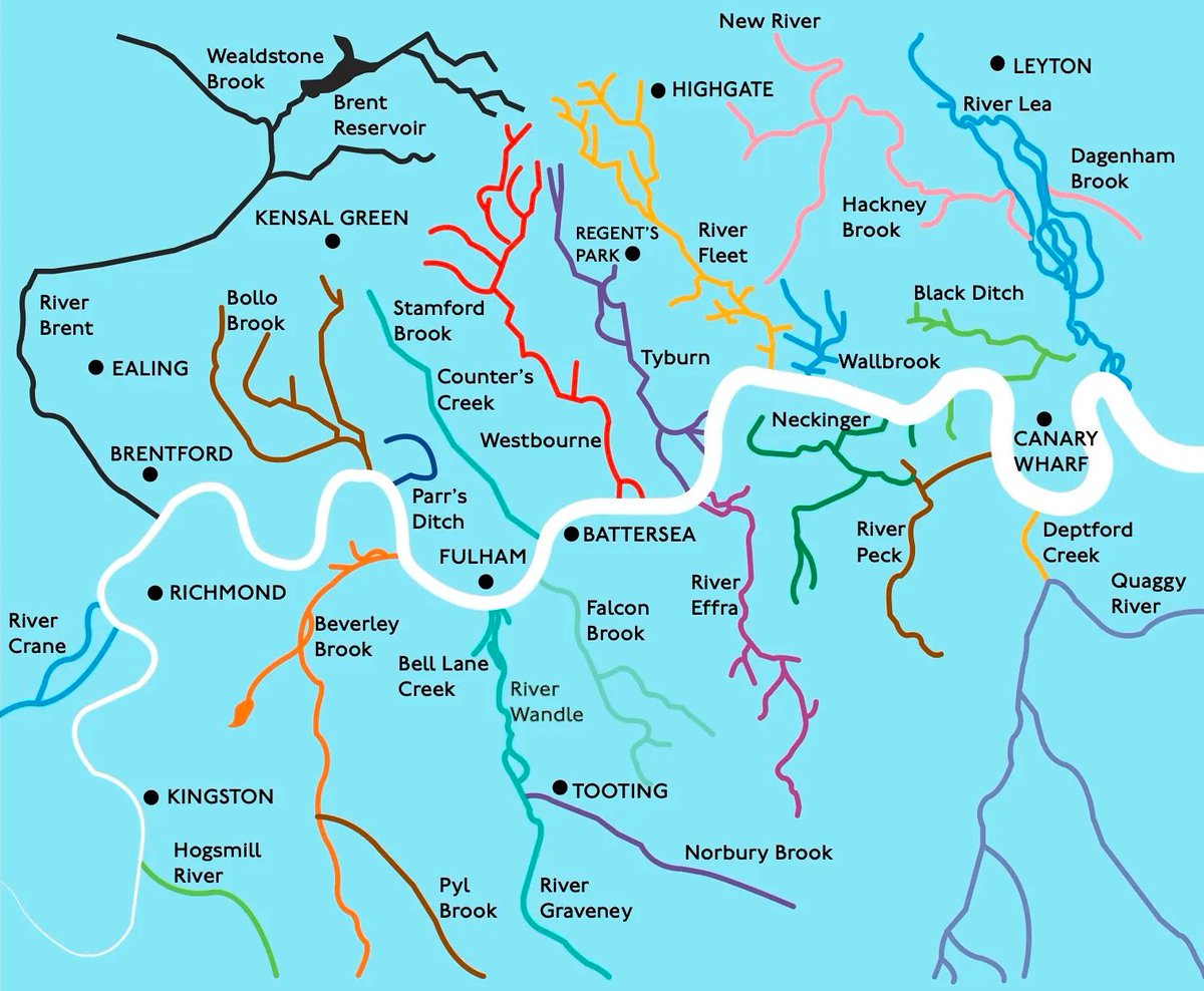 diamond geezer (@diamondgeezer) on Twitter photo The TfL map of the Lost Rivers of London The TfL map of the Lost Rivers of London