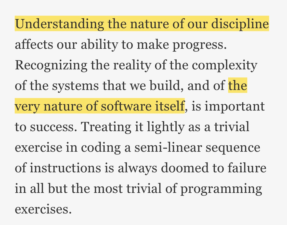 plindberg's tweet image. From Modern software engineering by @davefarley77