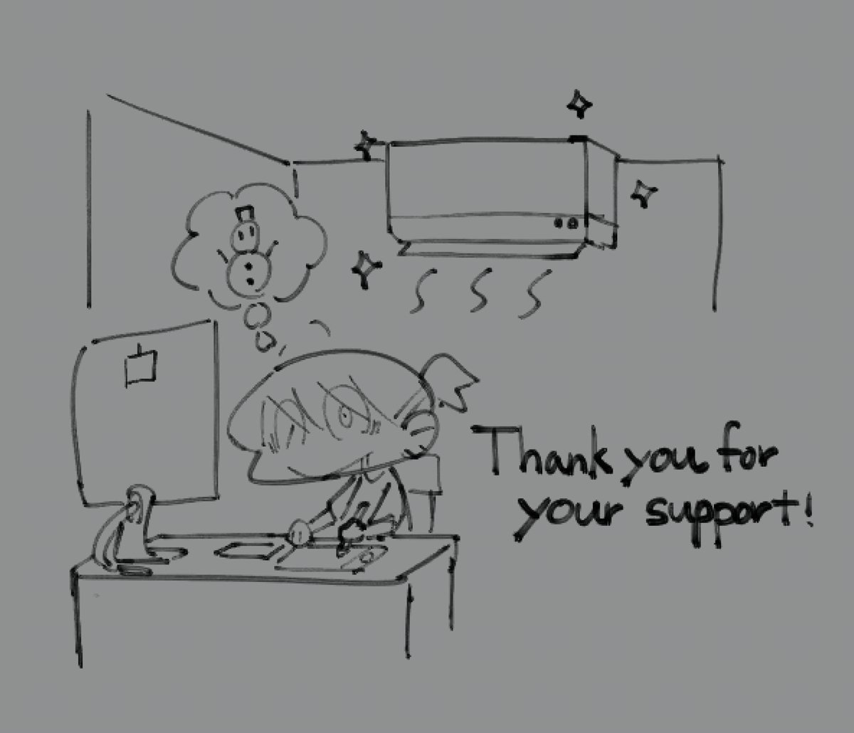 I had only a fan in my room, and in the summer the room temperature would  rise to nearly 104 °F (40 °C). However, I was finally able to buy an air