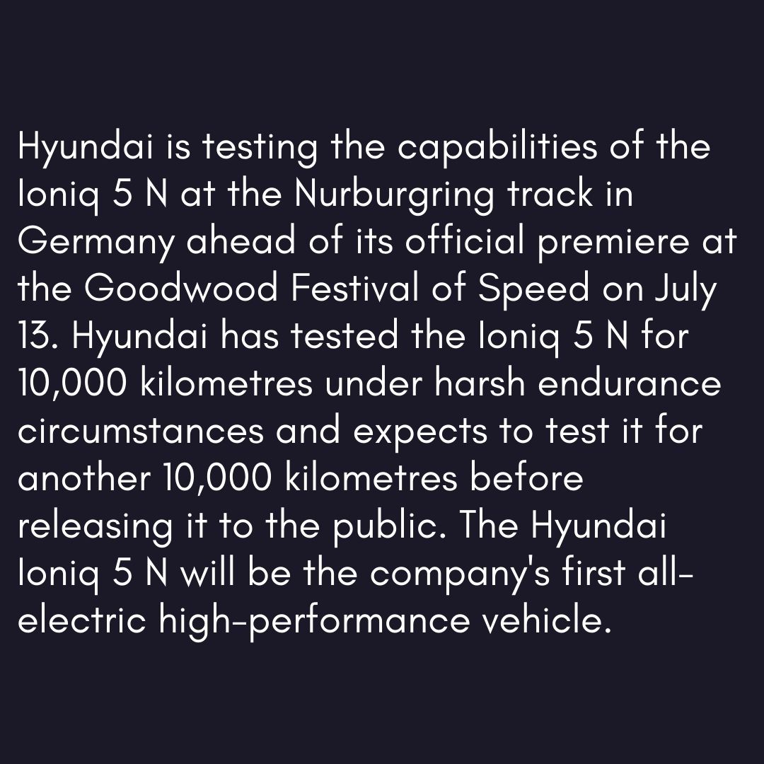 odmag's tweet image. #OverdriveNews Hyundai Ioniq 5 N is almost ready for its debut on July 13.