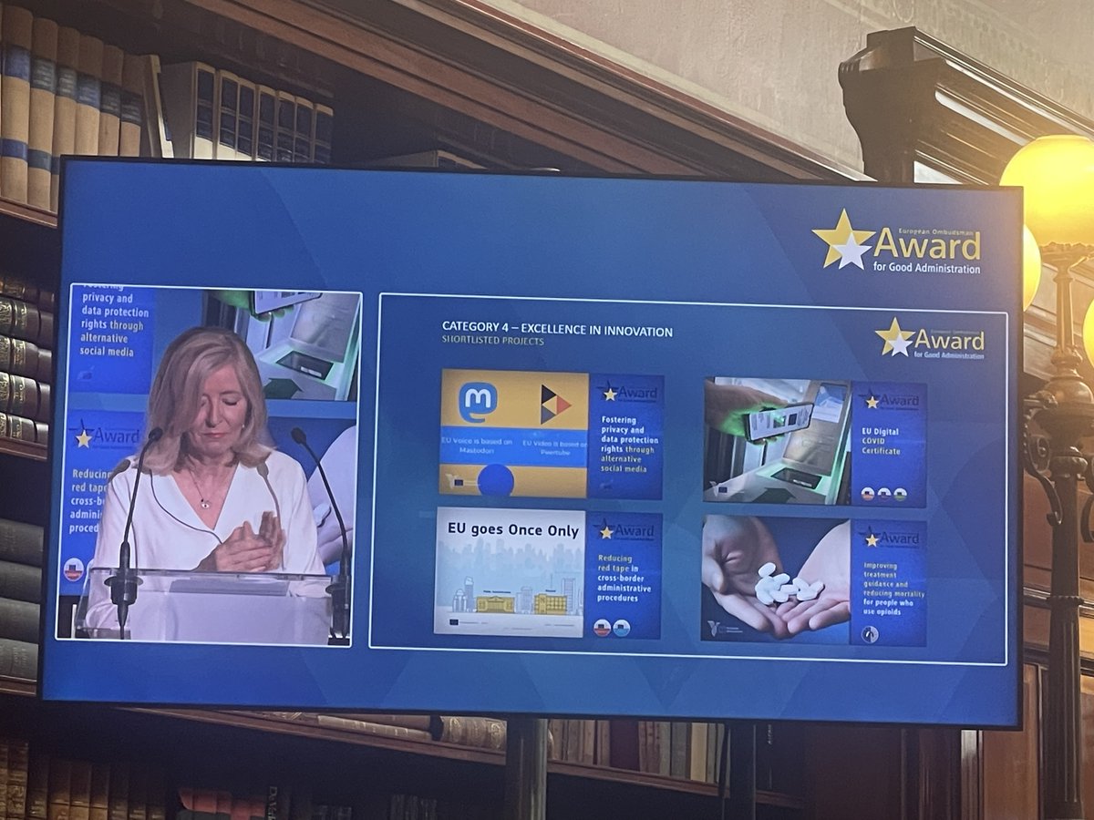 It's official! #OnceOnly is shortlisted as one of the most #innovative projects in Europe! OOTS voted among the top 4⃣ in the  <a href="/EUombudsman/">European Ombudsman</a> #EOAward “Excellence in #Innovation” category 🥉🇪🇺🙏

See what #OnceOnly means/why it matters: ec.europa.eu/once-only-hub