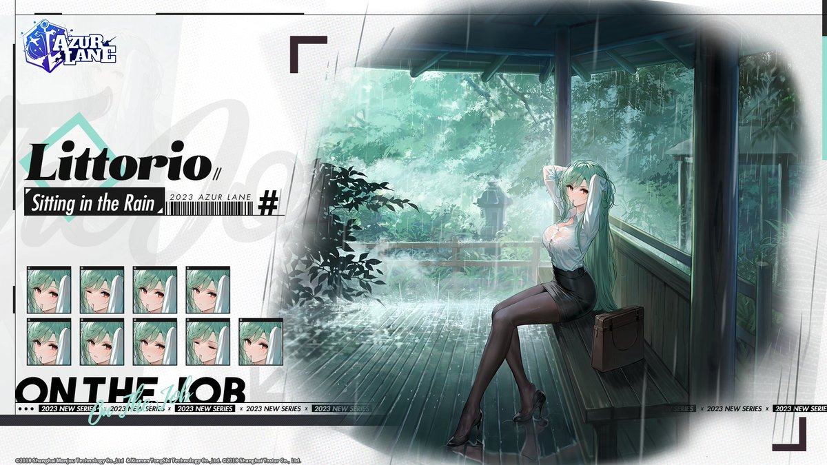 ⛨Sitting in the Rain⛨ Talk about bad luck, we're caught in a rainstorm right now. Unfortunately, it seems we'll have to wait it out here, Commander. RN Littorio is changing into her new attire. She will grace your dock in the near future, Commander. #AzurLane #Yostar