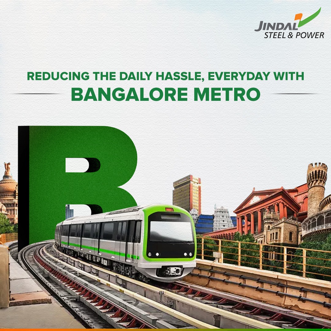 JindalSteel_In's tweet image. The Namma Metro epitomizes the strength of urban connectivity, forging a path towards a vibrant future.

We are grateful to provide with structural steel, high quality plates and rails for this prestigious project.

#JindalSteel #DeshKeLiye #BangaloreMetro #NammaMetro