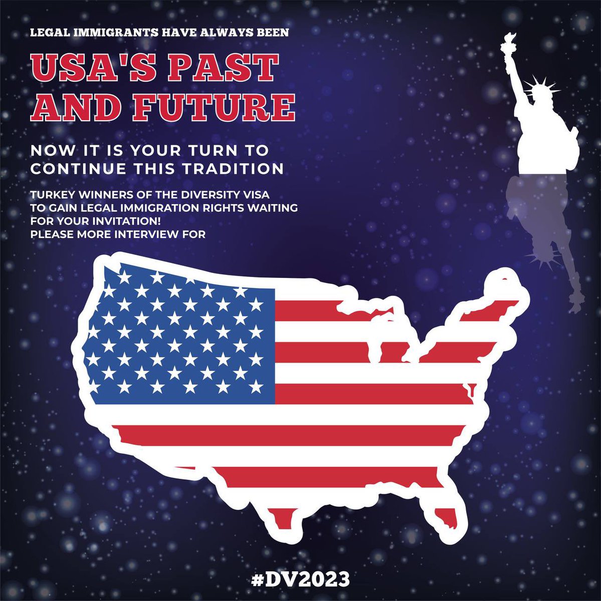 deepblue090909's tweet photo. @sDiversityVisa Hi @TravelGov 🙋‍♂️

We are waiting more interviews for #DV2023 Turkish citizens. US need us. 
🇺🇸🇹🇷🇺🇸🇹🇷

#SaveDiversityVisa
#moreinterviewsTRDV23
#WeNeedMoreInterviewsForDV2023

@TravelGov https://t.co/KBAnCsXdMS