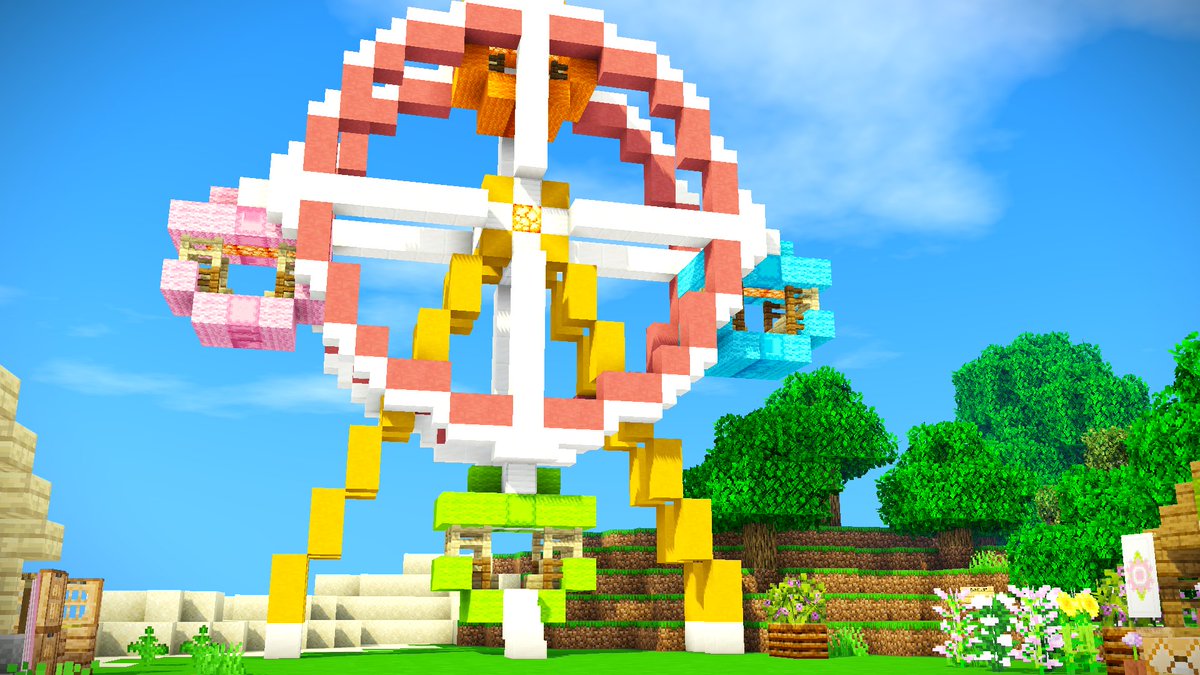 CCMSMP's tweet image. A sneaky peaky of our upcoming fairy carnival!! 🎡🎠🧚‍♀️ #minecraft #minecraftsmp