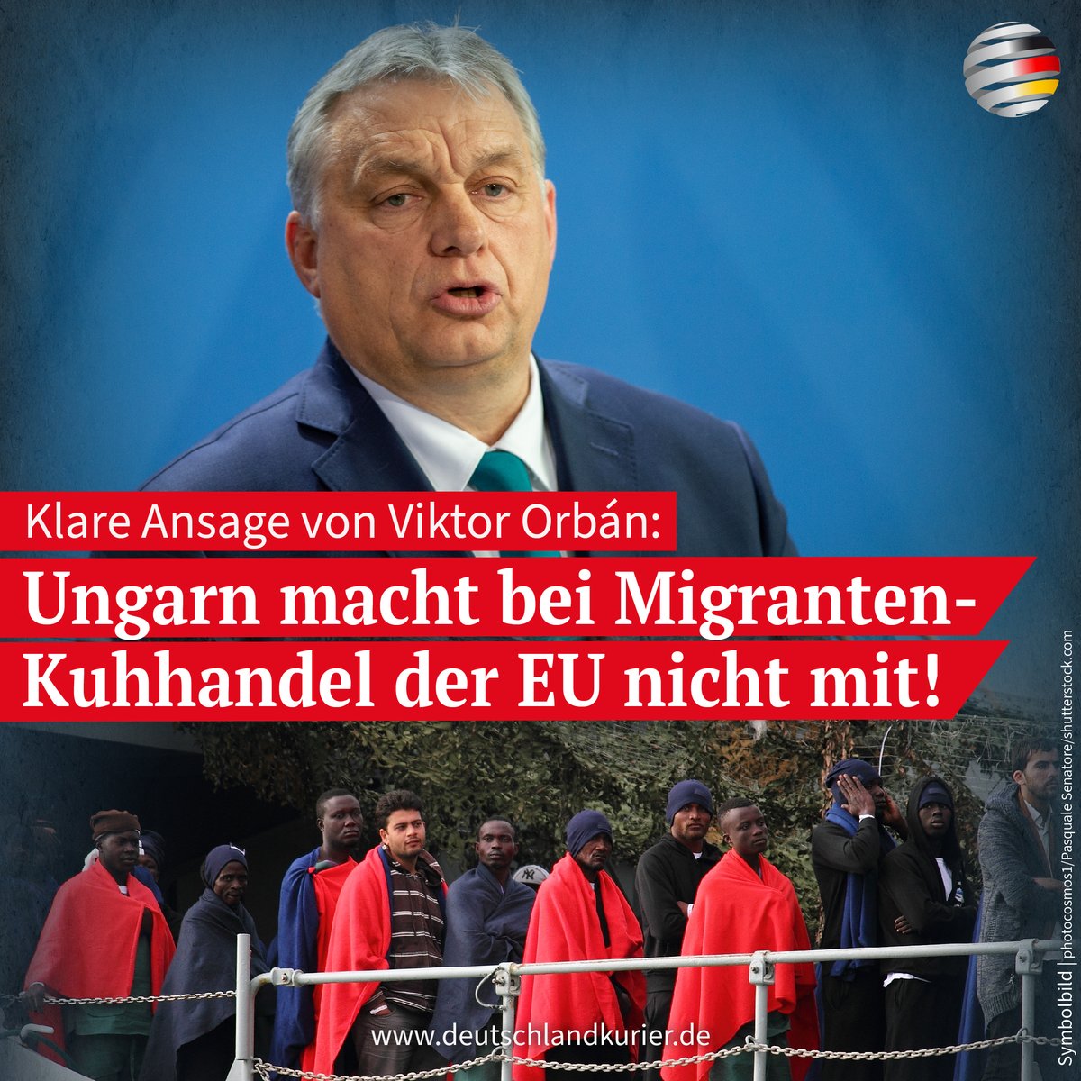 In einem Interview hat Ungarns #Ministerpräsident @PM_Viktor0rban bekräftigt, dass sein #Land bei der geplanten #Verteilung von #Migranten in #Europa nicht mitmachen und auch keine #Ausgleichszahlungen an #Brüssel leisten werde:

deutschlandkurier.de/2023/06/klare-…