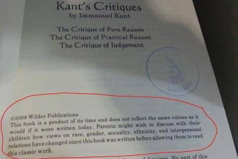 RyanHaecker's tweet image. A trigger warning for Kant's Critiques of Reason