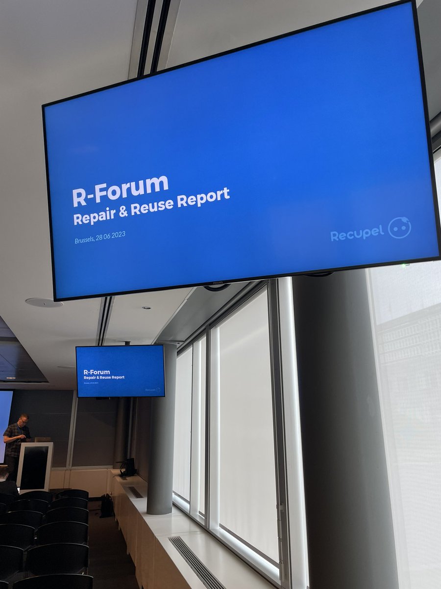 Voorstelling hergebruikcijfers <a href="/Recupel_be/">Recupel</a> 
#mobius #hergebruikisbeter
