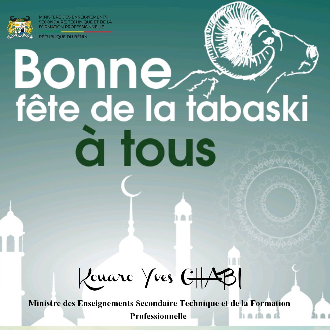 KouaroYves's tweet photo. Bonne fête de l'Aïd El Kébir à toutes et à tous. Qu'Allah accepte nos sacrifices. https://t.co/ymFCbWuSR1