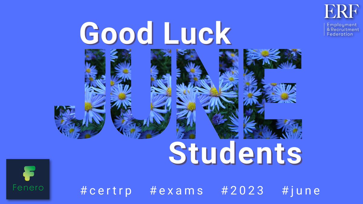 A massive ‘Good Luck’ to all the #certrp students sitting the June exam this morning. We know you’ll be great!
With thanks to our #education partner <a href="/Fenero/">Fenero</a> 
#exams #erf2023 #onlineclasses