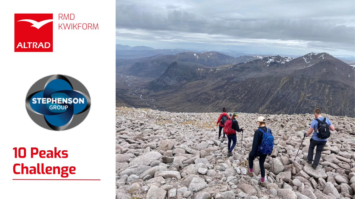 Wishing our valued customer @GroupStephenson the best of luck as 54 team members undertake the 10 Peaks Challenge this week to raise awareness and funding for the @mndassoc 
 
To donate, visit their Just Giving page: justgiving.com/fundraising/10…