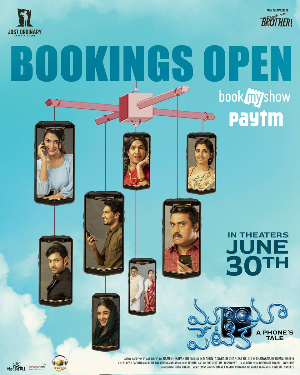 Just Ordinary Entertainment (@justordinaryent) on Twitter photo Unlock๐ฑthe mesmerizing world of #MayaPetika ๐ฃ
Bookings Open Now ๐๏ธ
bit.ly/3CT2ZmR
In your nearest theatres, From June 30 โ
#MayapetikaOnJune30
<a href="/viraj_ashwin/">Viraj Ashwin</a> <a href="/starlingpayal/">paayal rajput</a> <a href="/mee_suneel/">sunil kumar</a> <a href="/simratkaur_16/">sim</a> <a href="/Raparthy/">Ramesh Raparthy</a> <a href="/gunasekaran_gm/">Guna Balasubramanian</a> #MaguntaSarath <a href="/JustOrdinaryEnt/">Just Ordinary Entertainment</a> Unlock๐ฑthe mesmerizing world of #MayaPetika ๐ฃ
Bookings Open Now ๐๏ธ
bit.ly/3CT2ZmR
In your nearest theatres, From June 30 โ
#MayapetikaOnJune30
<a href="/viraj_ashwin/">Viraj Ashwin</a> <a href="/starlingpayal/">paayal rajput</a> <a href="/mee_suneel/">sunil kumar</a> <a href="/simratkaur_16/">sim</a> <a href="/Raparthy/">Ramesh Raparthy</a> <a href="/gunasekaran_gm/">Guna Balasubramanian</a> #MaguntaSarath <a href="/JustOrdinaryEnt/">Just Ordinary Entertainment</a>