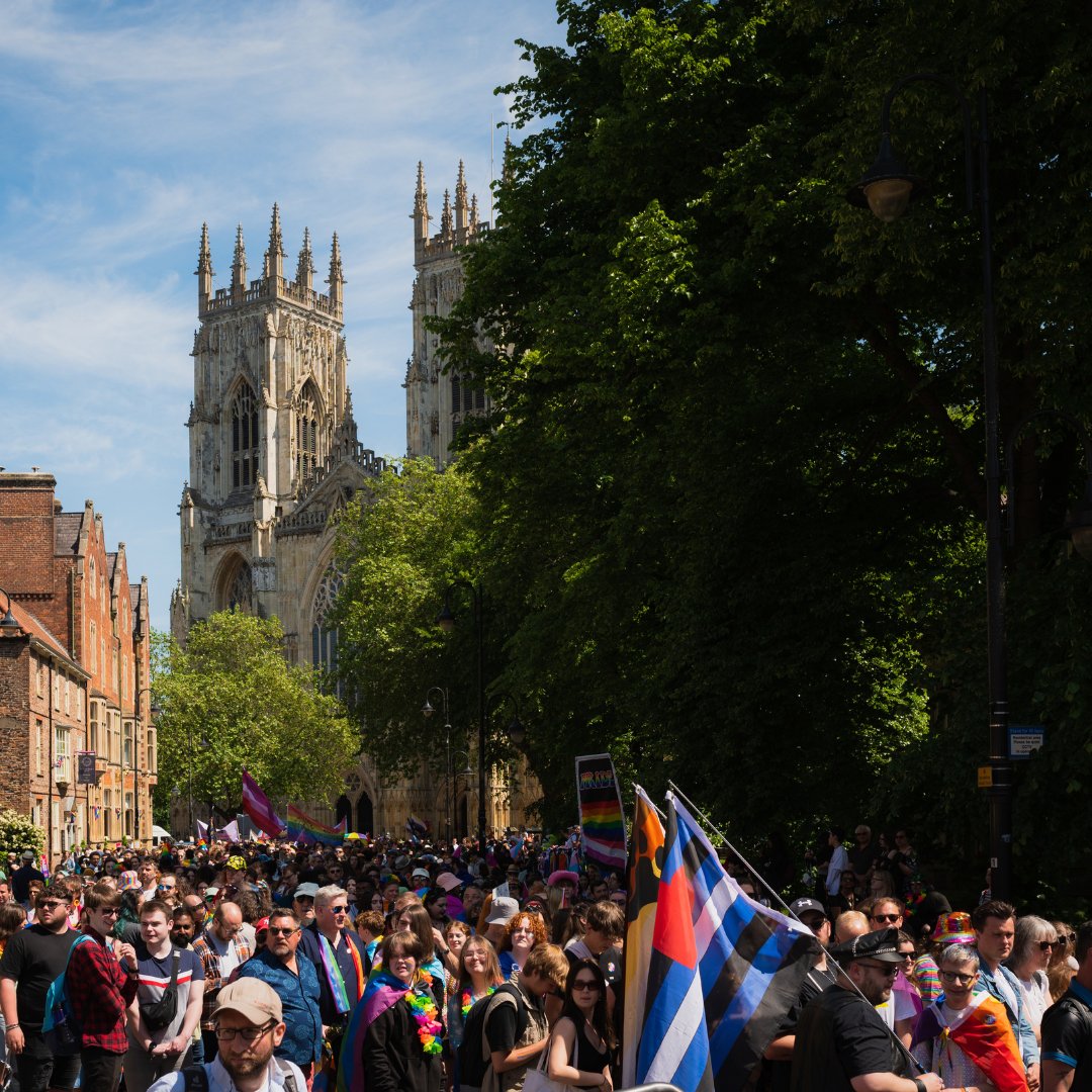 We still can't get over the phenomenal parade and festival organised by @YorkPride! What a joy to see so many people come together for North Yorkshire’s biggest annual LGBTQ+ event to celebrate inclusivity and diversity! Image credit © Alex Holland #YorkIdeas