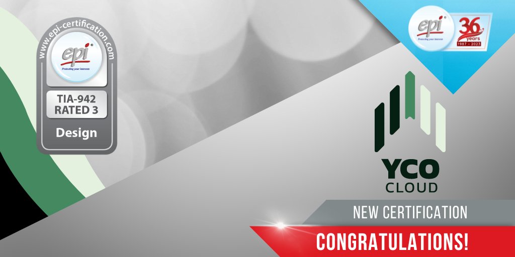 Congratulations YCO Cloud, Philippines! It is our pleasure to award you the TIA-942 Rated-3 Design Certification for YCO Cloud Campus One! View cert – epi-certification.com/sites/map/Phil…

#datacenters #infrastructure #certification #TIA942 #datacentre #EPIgroup