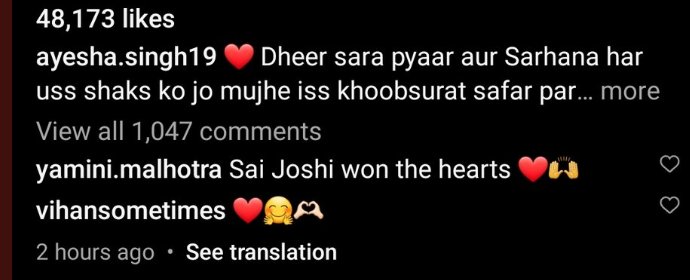 SAI JOSHI WON THE HEARTS 
💯💯💯💯💯

#SaiJoshi #AyeshaSingh 
#GhumHainKisikeyPyaarMeiin