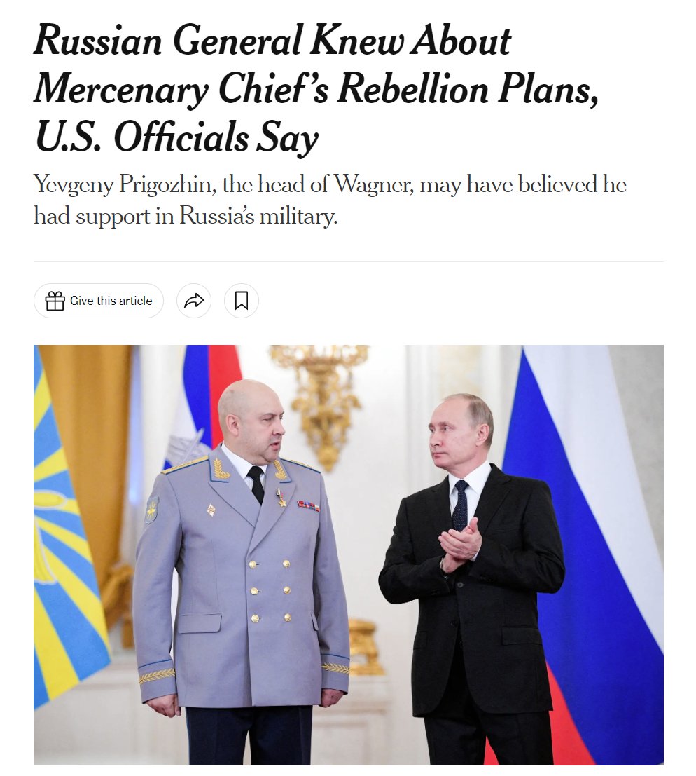 Of course Prigozhin had help from Russian generals. You don't march 800 km through 4 Russian oblasts virtually unimpeded if there is no significant support in the Russian generality. Putin had to order mayors with dump cars and excavators to set up barricades, because the Russian…