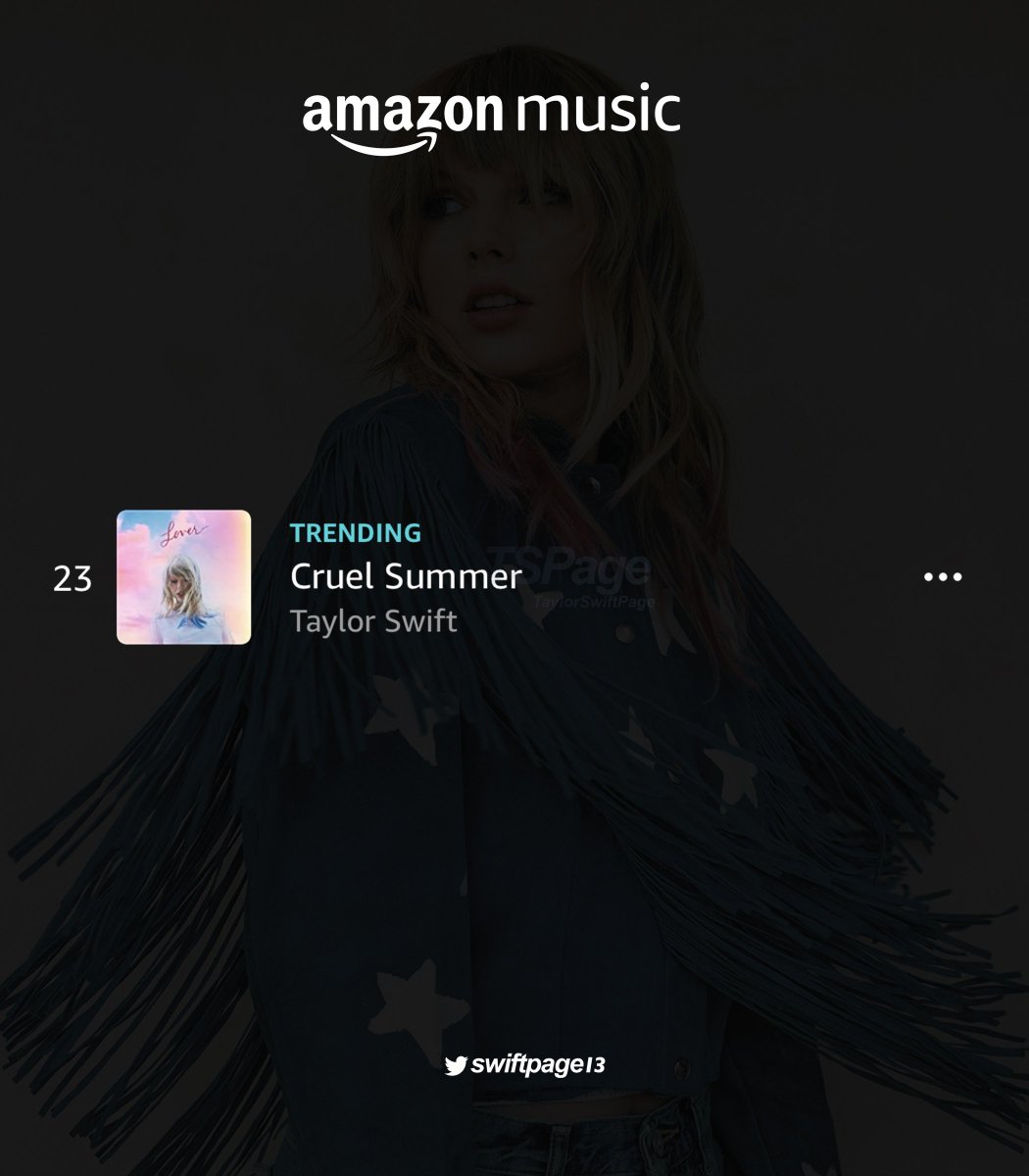 🇦🇺Australia Amazon Music Chart
19. Cruel Summer (+7)

🇬🇧UK Amazon Music Chart
23. Cruel Summer (+4)