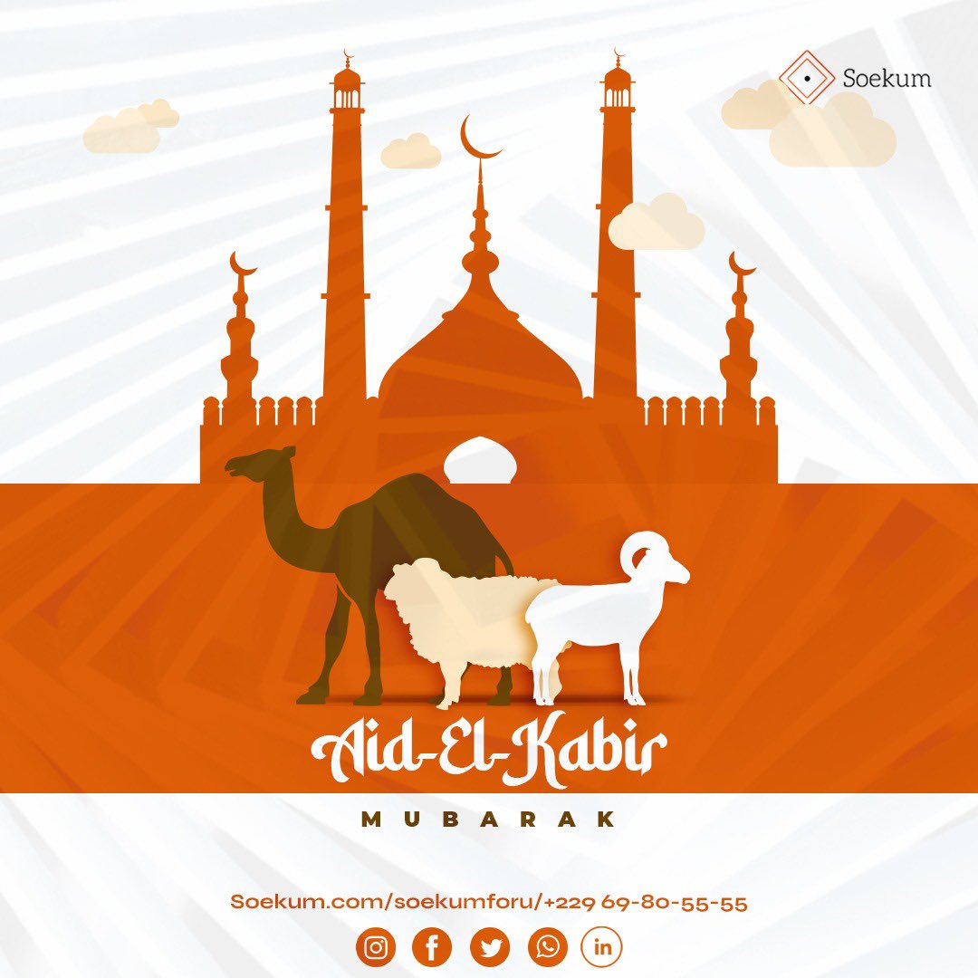 Bonne fête de Tabaski! Que cette occasion sacrée soit remplie de joie, de prières exaucées et de moments précieux en compagnie de vos proches. Eid Mubarak !🕌☪️ #TT229 #wasexo #Eid_Mubarak