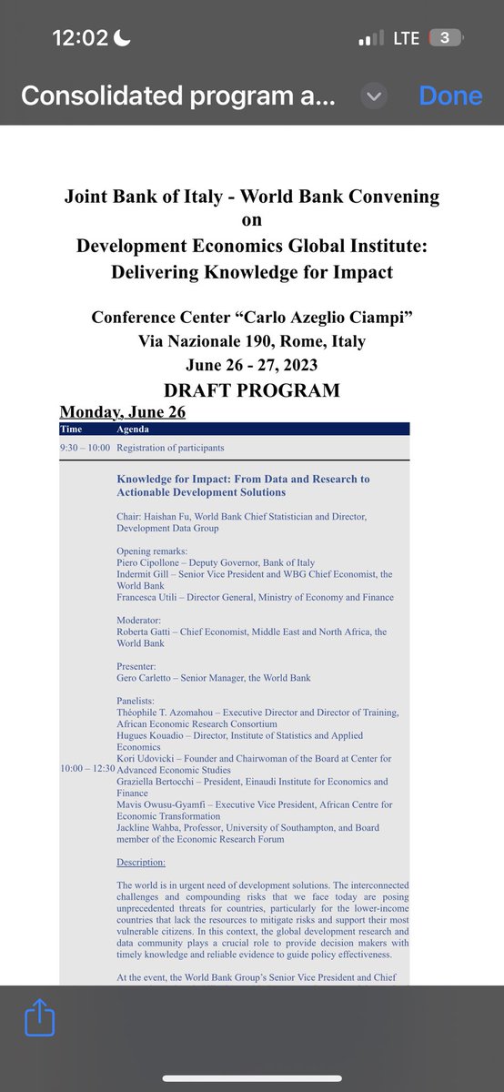 Exciting discussion in Rome on launching DEC Global Institute by <a href="/IndermitGill/">Indermit Gill</a> and <a href="/bancaditalia/">Banca d'Italia</a> working with think tanks and research &amp; policy networks to expand knowledge and research skills