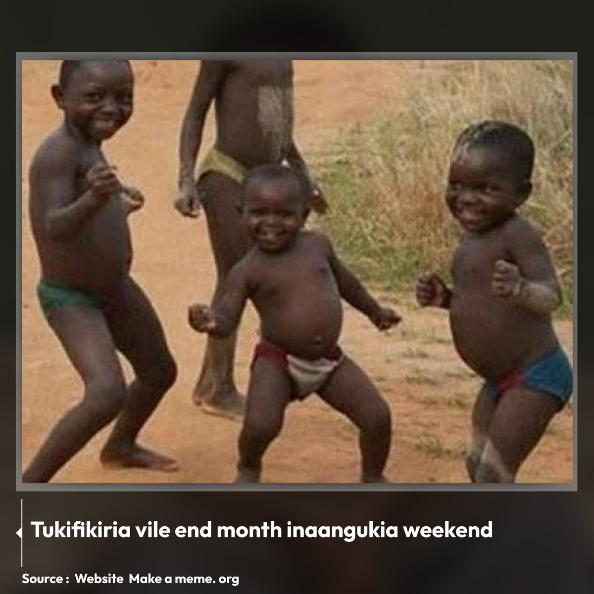 Tukifikiria vile end month inaangukia weekend, image size:1200x1200
