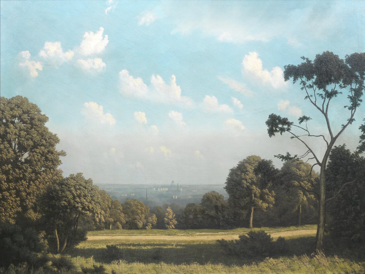 JohnConstableRA's tweet image. Good Day!
City of London from Hampstead by Algernon Cecil Newton 1880-1968
(Private Collection)