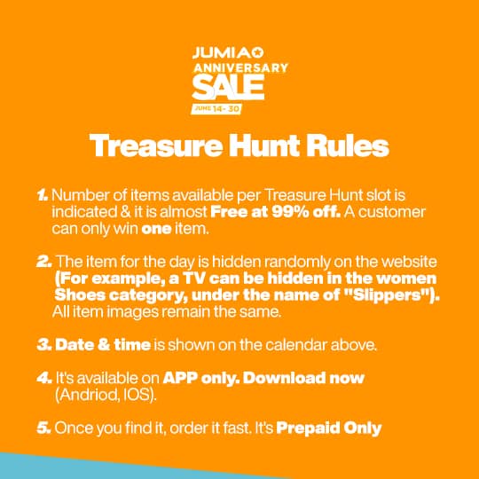 Treasure hunt is still ongoing at @JumiaGhana #JumiaAnniversary