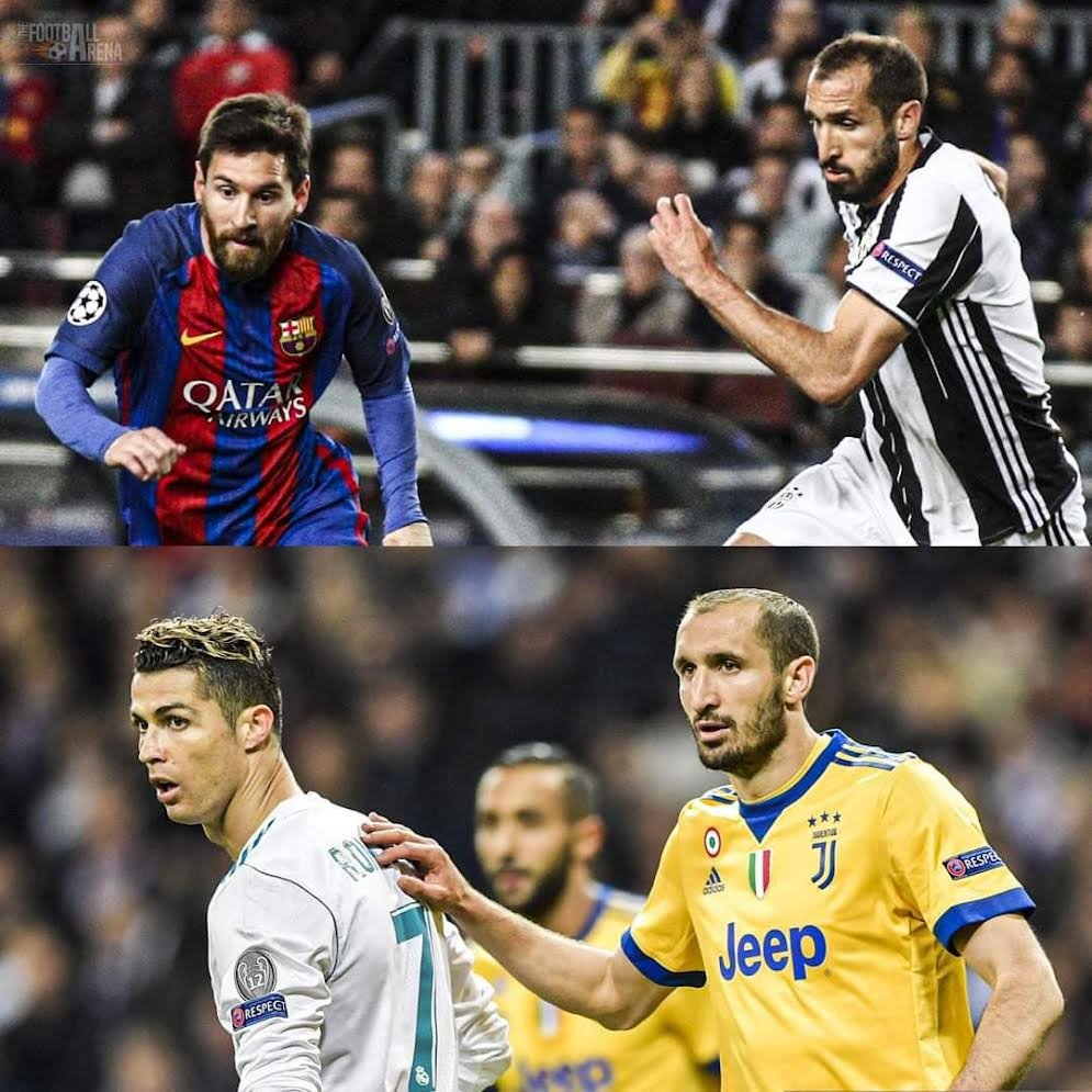 🗣️ Giorgio Chiellini:
'How to defend against Ronaldo? Don't give him space. How to defend against Messi? Just pray.'

Ronaldo vs Chiellini: 9 goals
Messi vs Chiellini: 0 goals