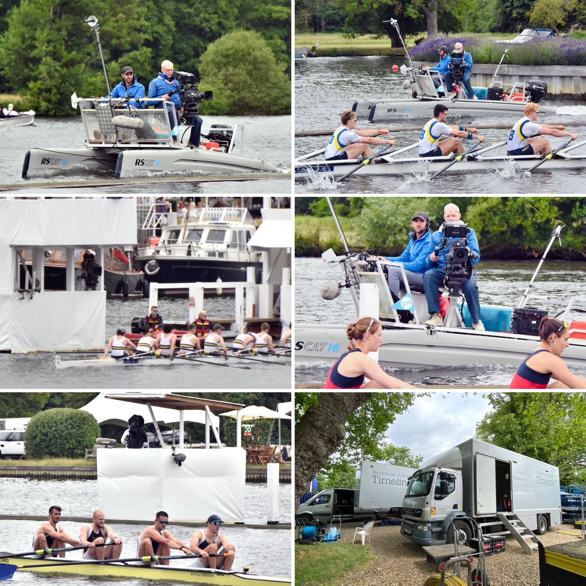 stevechalles's tweet photo. Henley Royal Regatta Day 1: 

Timeline Television OB team in action on the River Thames for Sunset &amp; Vine with over 10 hours of streaming coverage.

#outsidebroadcast #TimelineTV @Timeline_TV @sunsetandvine #SunsetandVine #HRR23 #HenleyRoyalRegatta #Henley https://t.co/GSYzbuHcxm