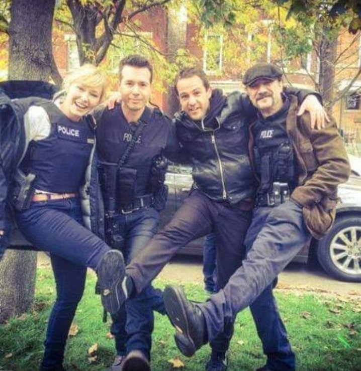 Kelli Giddish, Jon Seda, Elias Koteas
(I'm sorry, I don't know the middle guy's name) 
#SVU #CHICAGO_PD

#Rollins, #Antonio, #Al