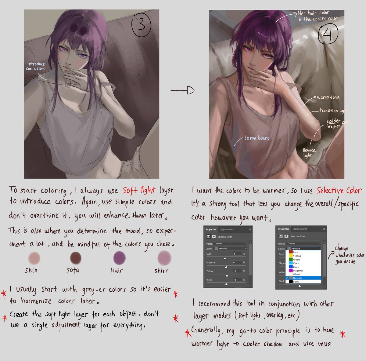 Luxearte_'s tweet image. My in depth painting process &amp;amp; how I do stuff
(mostly about tools I usually use + general coloring tips)
srry for scuffed hand writing LOL

Download PSD file : drive.google.com/file/d/1JAQFR1…

Hope it helps!
I will make other tutorials in the future, ofc. (color, lighting etc)