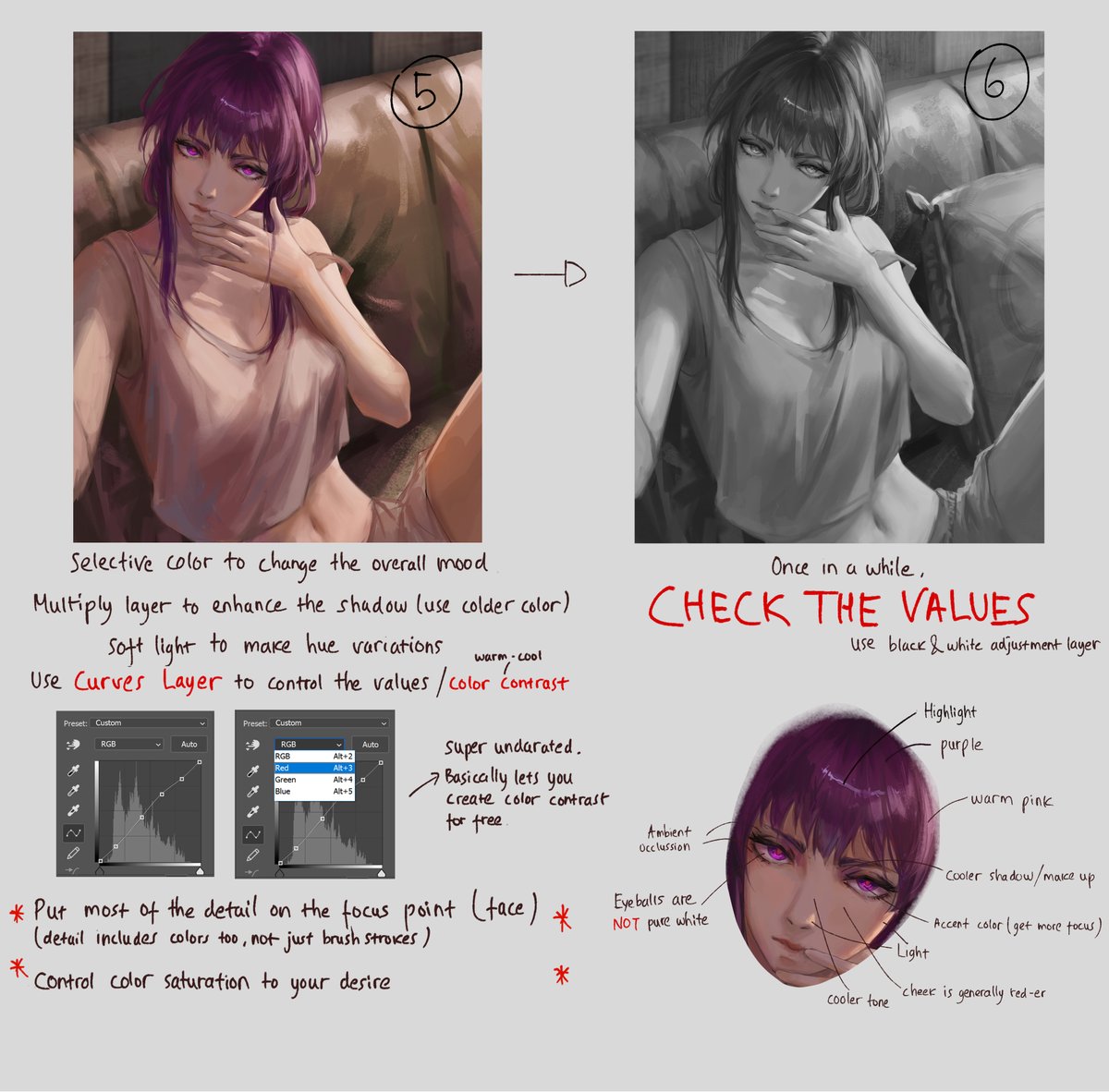 Luxearte_'s tweet image. My in depth painting process &amp;amp; how I do stuff
(mostly about tools I usually use + general coloring tips)
srry for scuffed hand writing LOL

Download PSD file : drive.google.com/file/d/1JAQFR1…

Hope it helps!
I will make other tutorials in the future, ofc. (color, lighting etc)